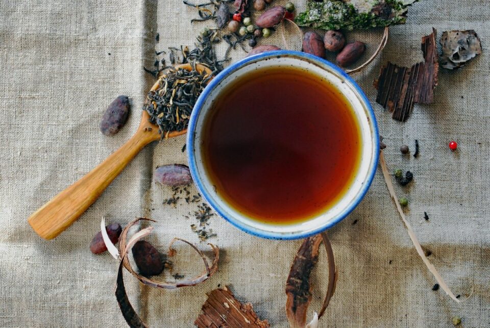 Cup of tea with herbs