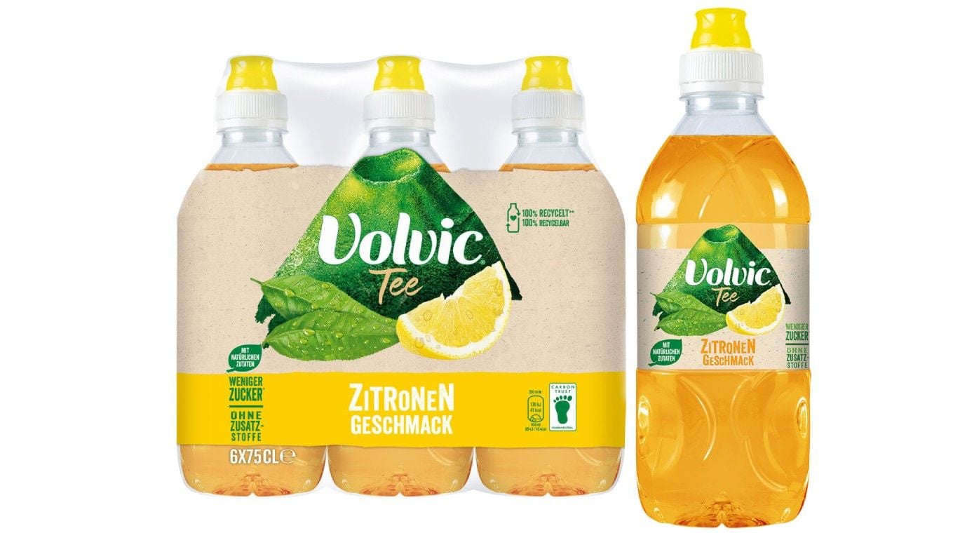 Flasche Volvic Tee Zitrone