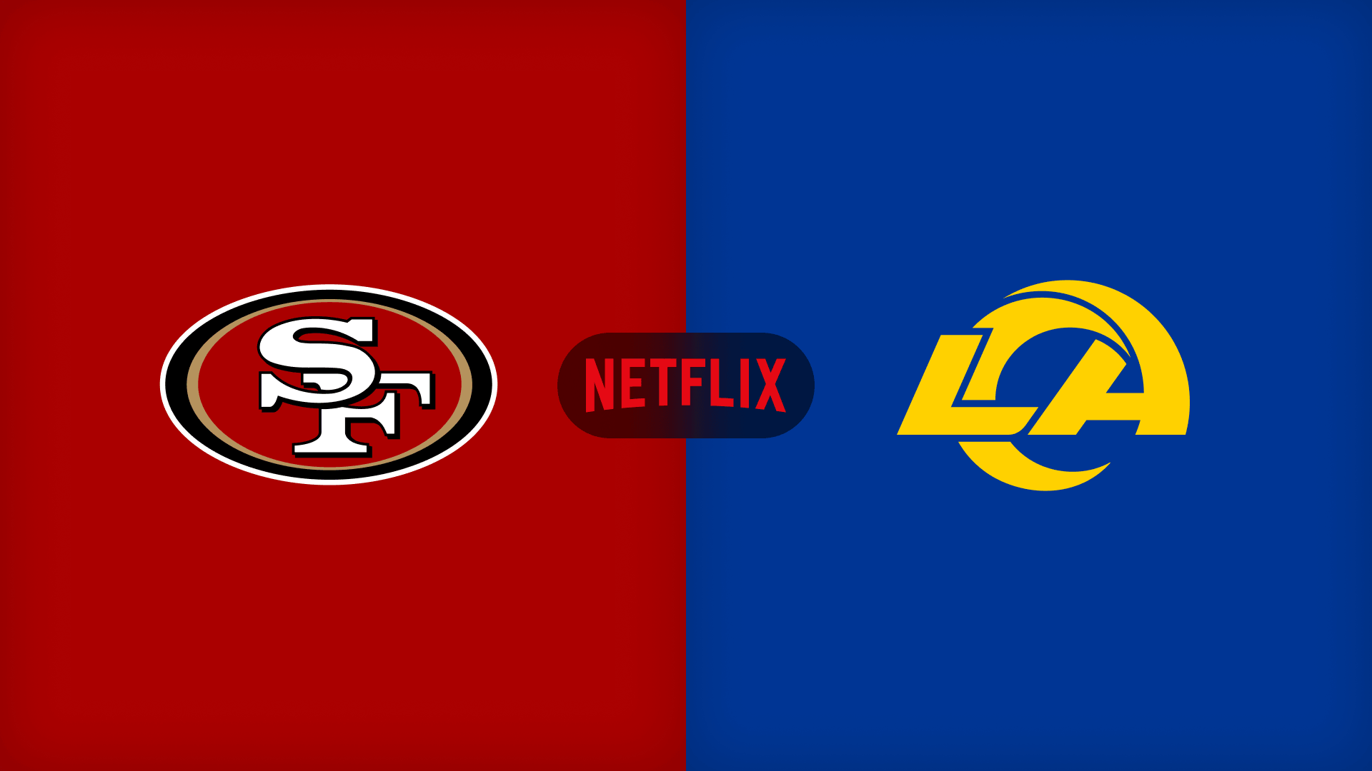 49ers Rams Netflix promotional graphic