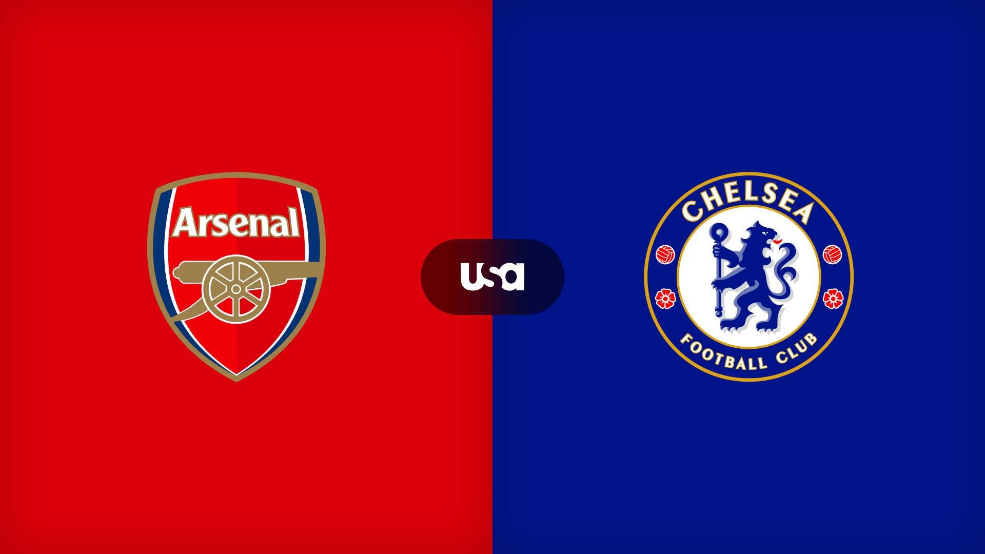 Arsenal versus Chelsea Premier League event graphic