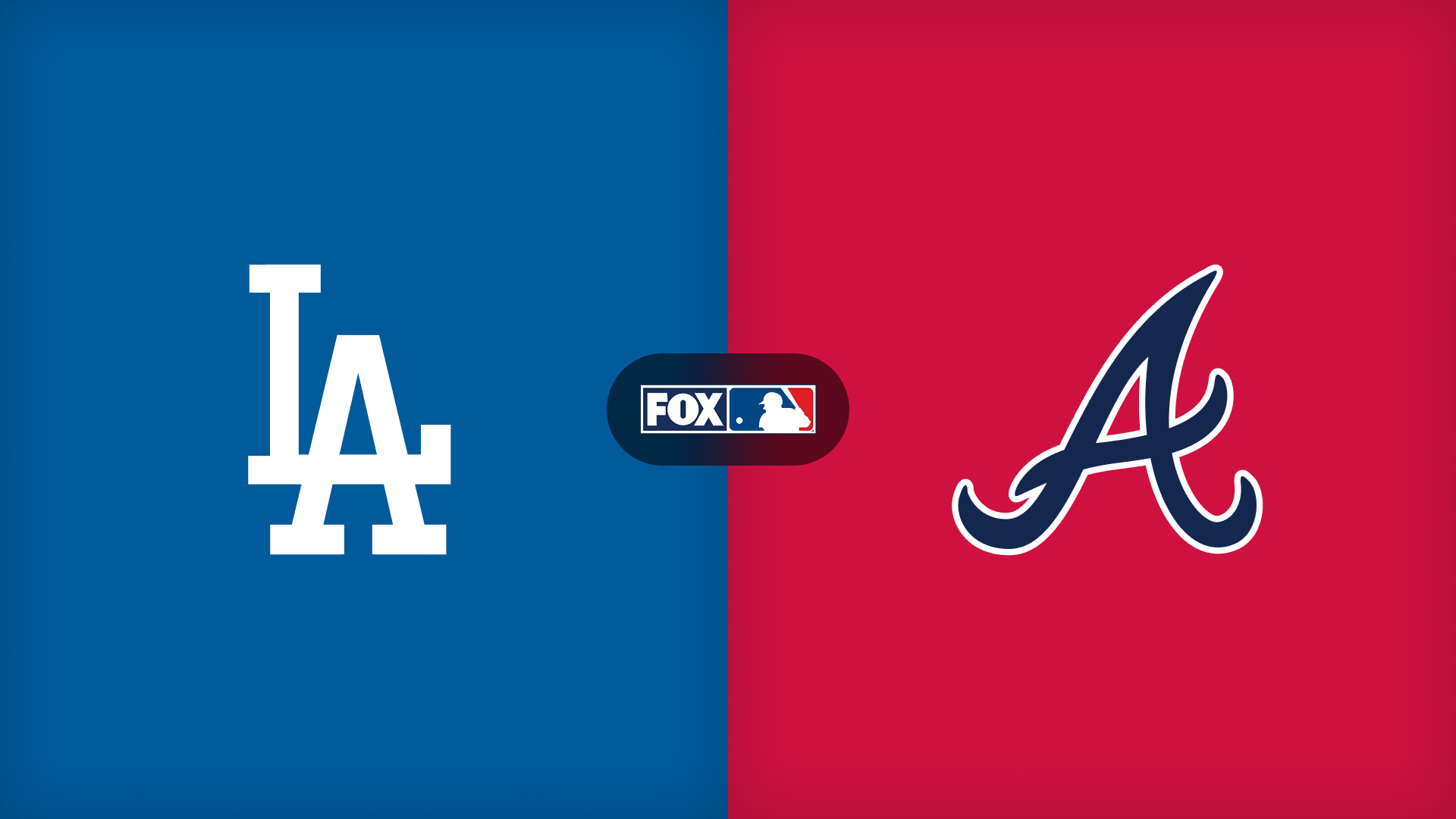 Dodgers versus Braves baseball event graphic