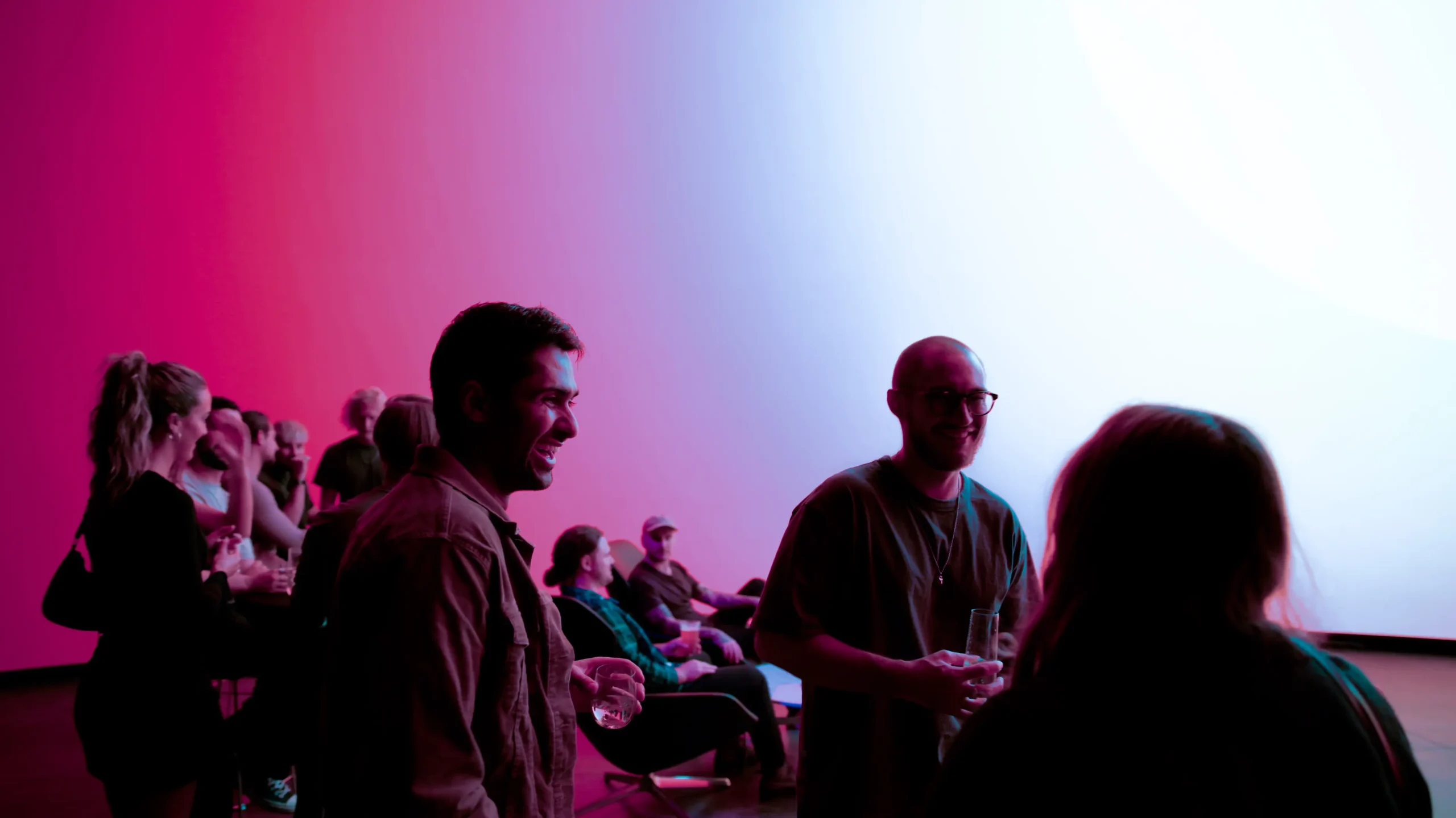 Friends enjoying a group event at Cosm