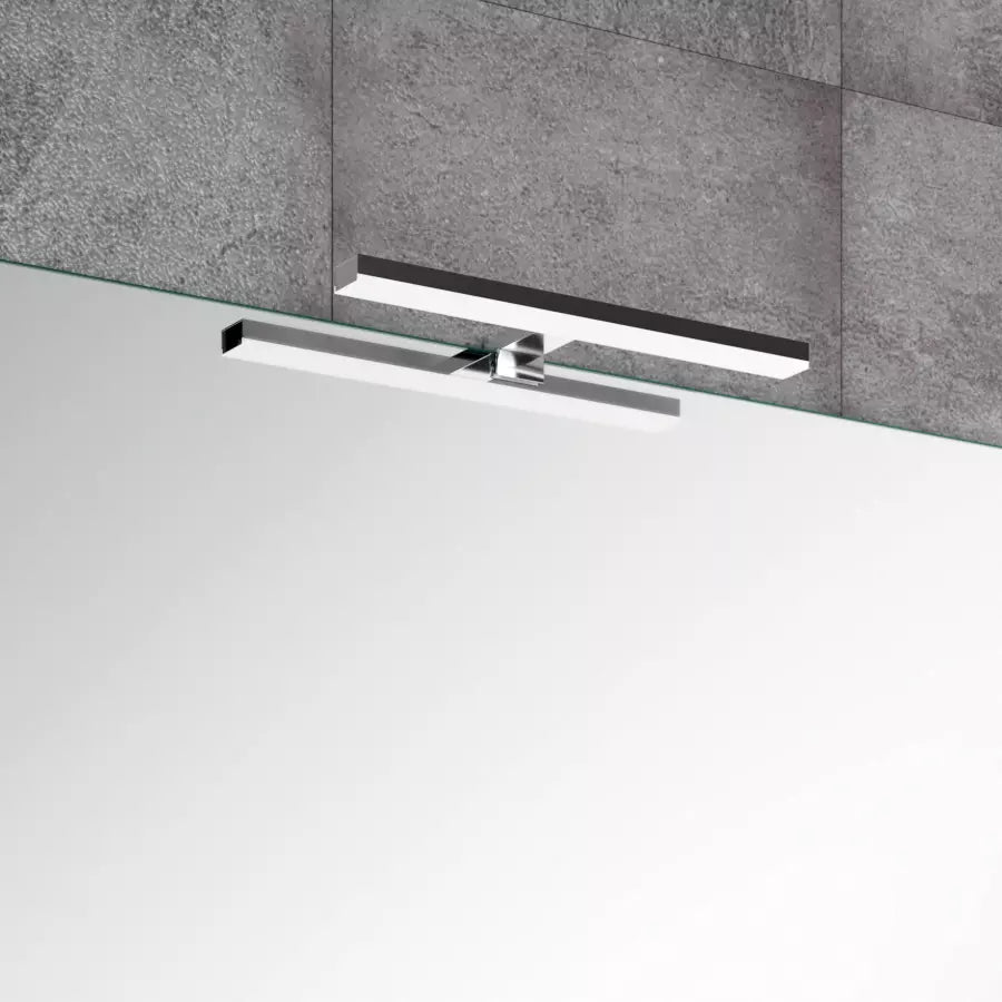 Applique LED chromée pour miroir de salle de bain