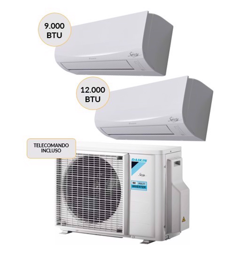 Climatizzatore Daikin dual split bianco con Wi-Fi