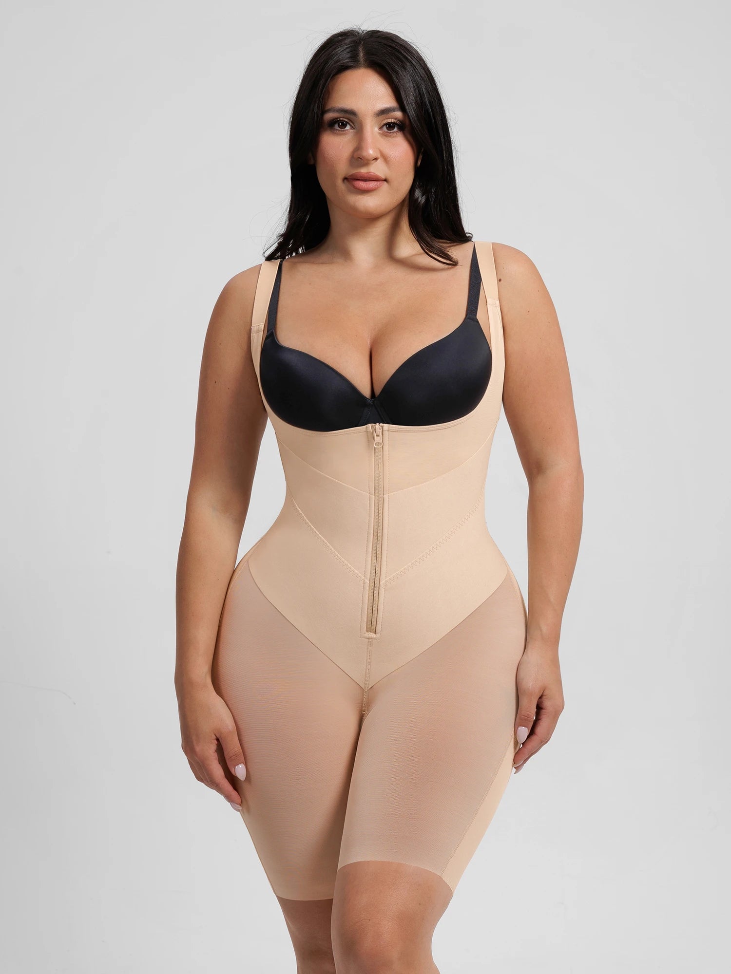 Khaki Double V wide waistband shaping faja