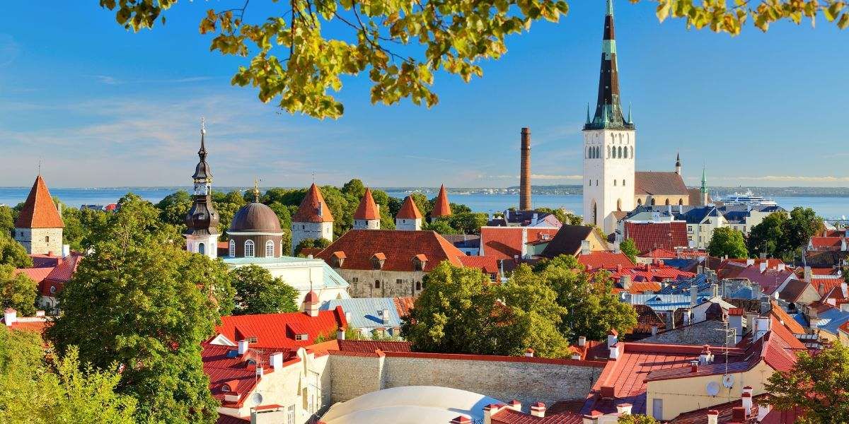 Tallinn old town viewed during a Helsinki to Tallinn trip