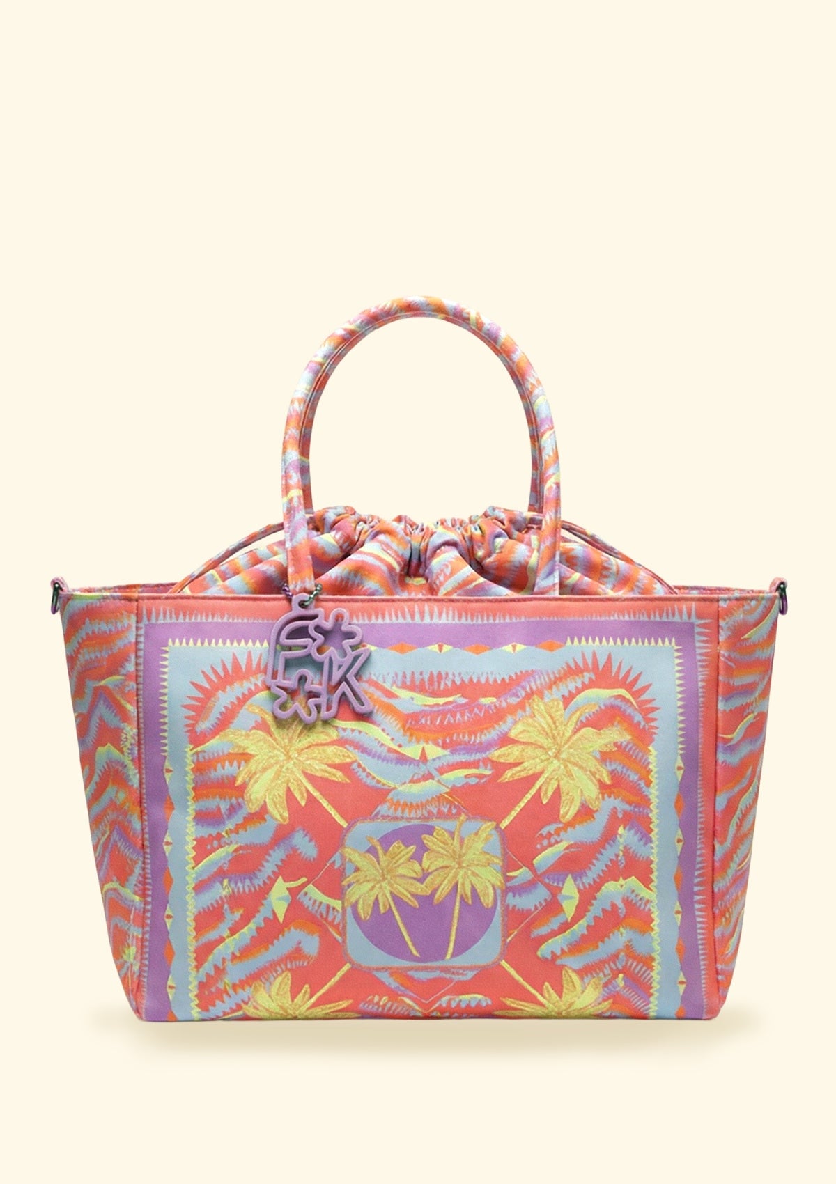 F**K patterned beach bag