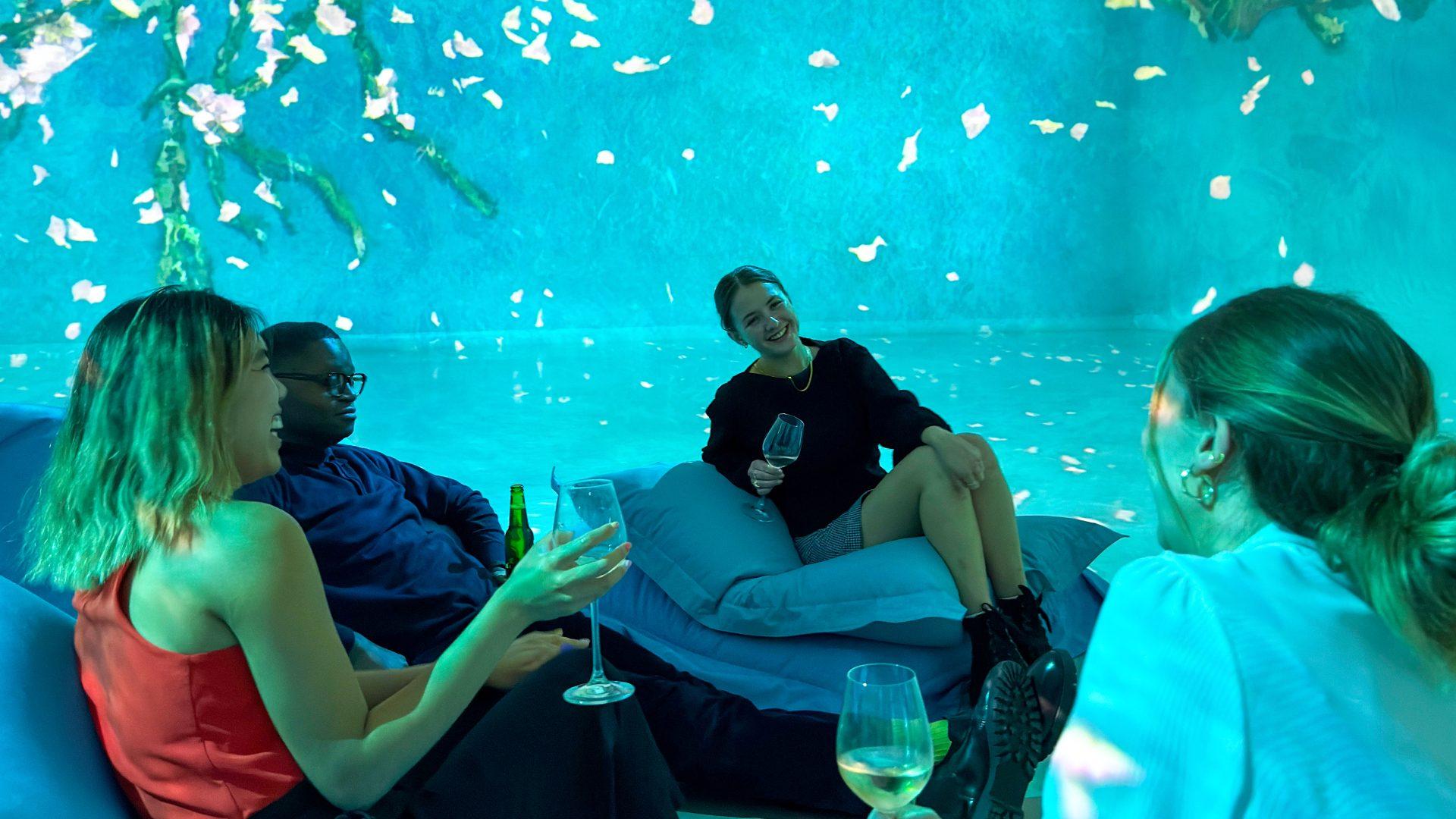 Colourful immersive gallery scene from FRAMELESS Lates