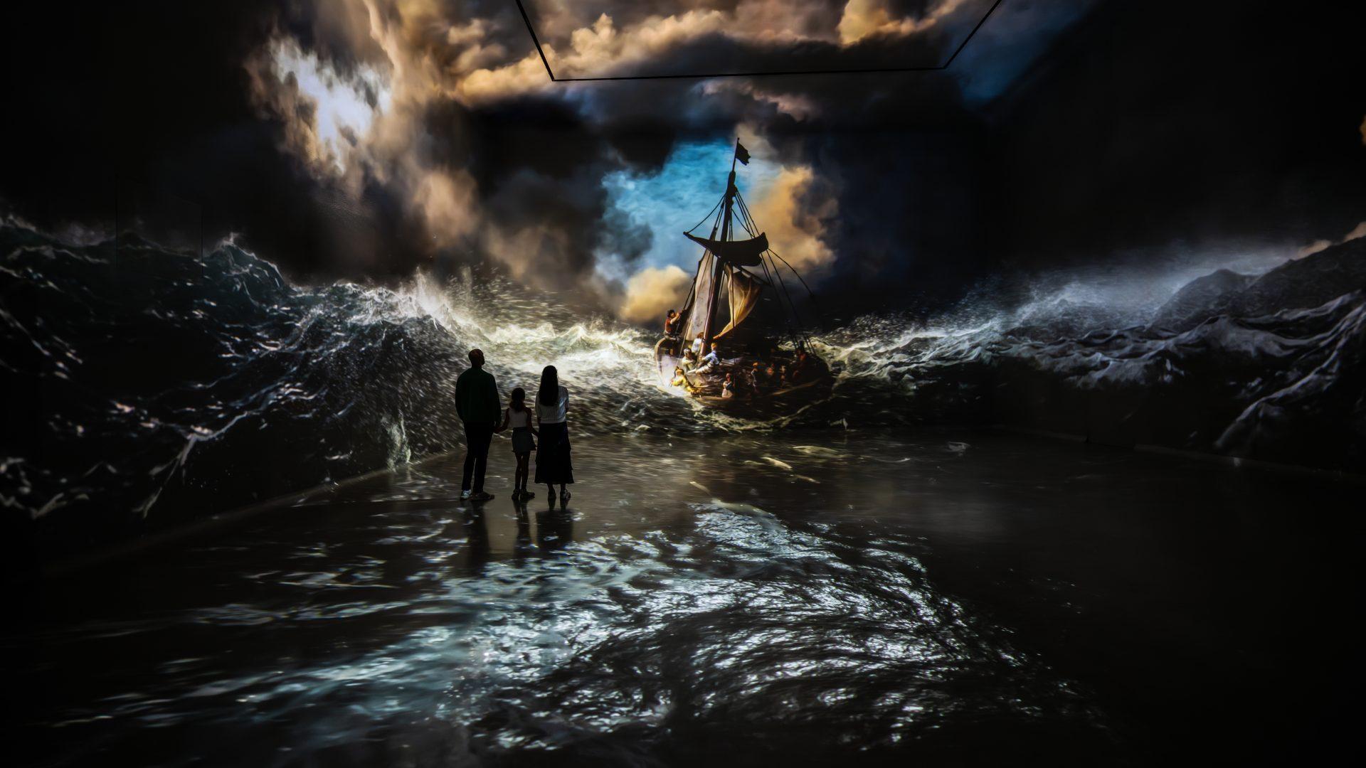 Rembrandt storm projection in The World Around Us gallery