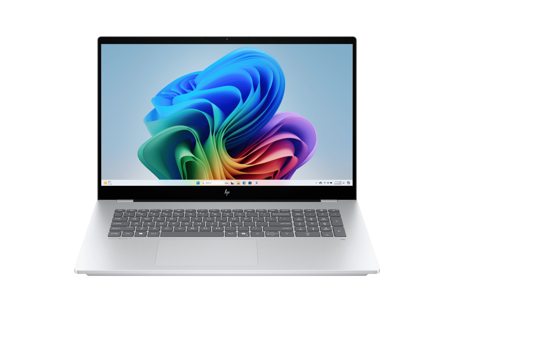HP laptop shown in a clean front-view product image