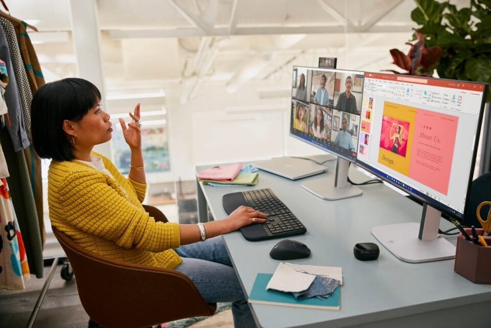 HP Series 5 Pro monitor setup for hybrid work