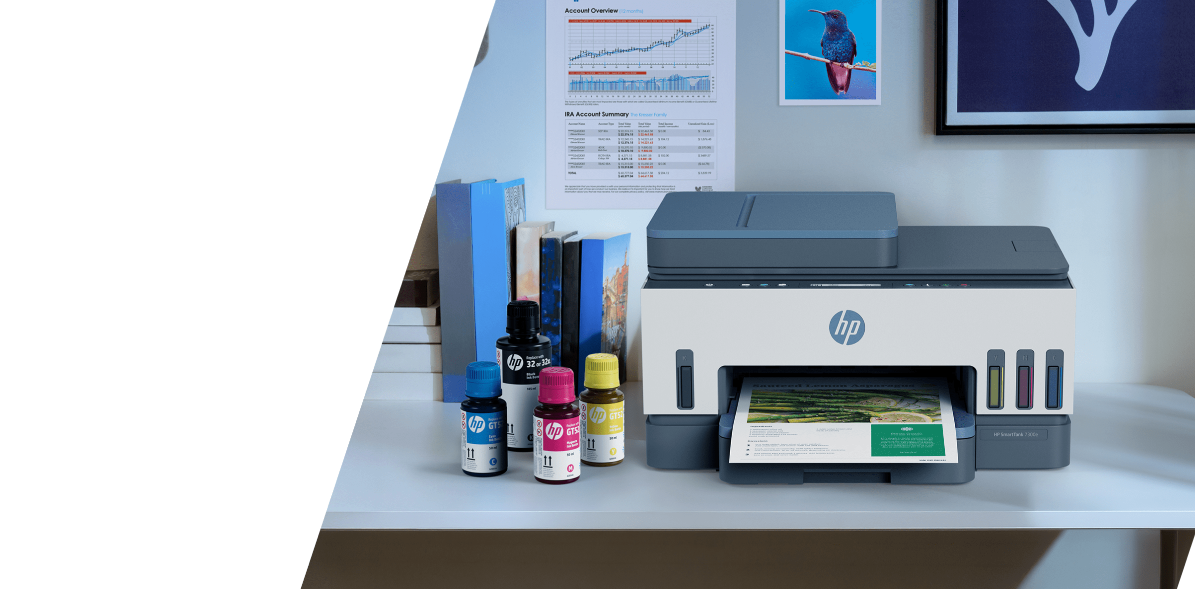 HP Smart Tank printer in a bright home setting