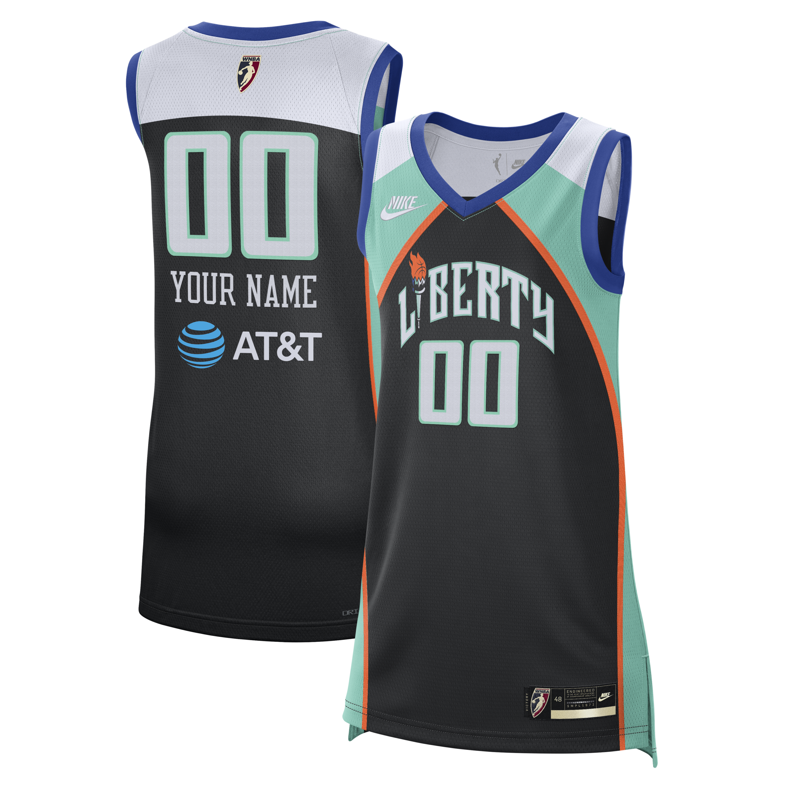 Black Nike New York Liberty Victory Custom Jersey from Court Origins