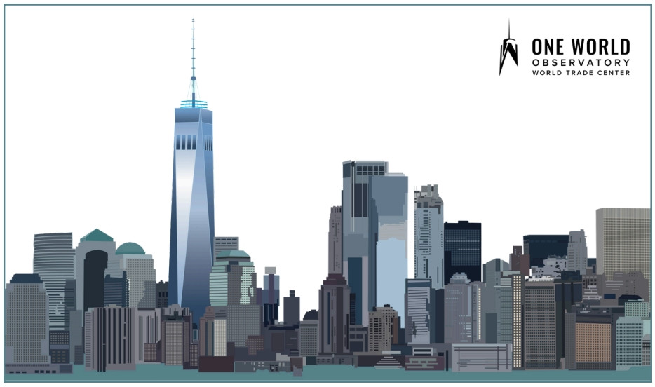 One World Observatory Skyline Fleece Blanket