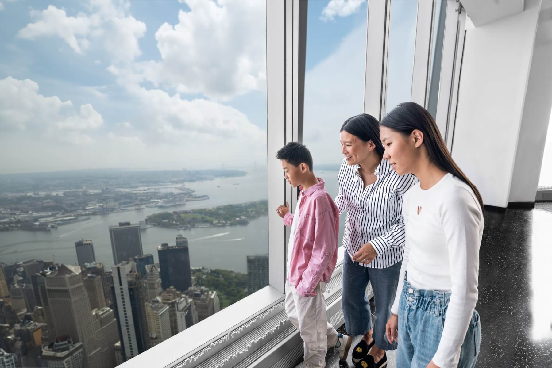 Visitors enjoying the observatory view