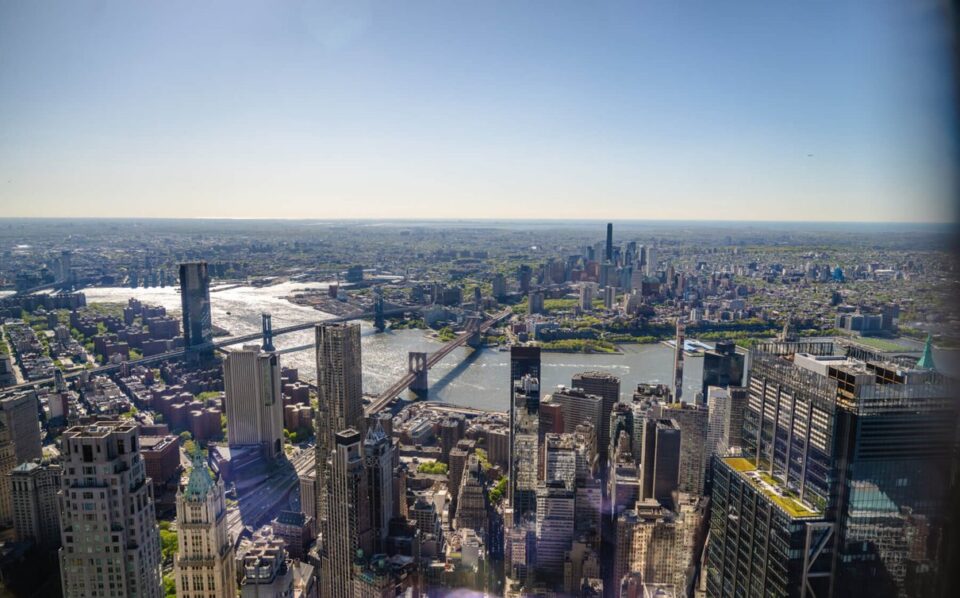 Lower Manhattan skyline seen from One World Observatory