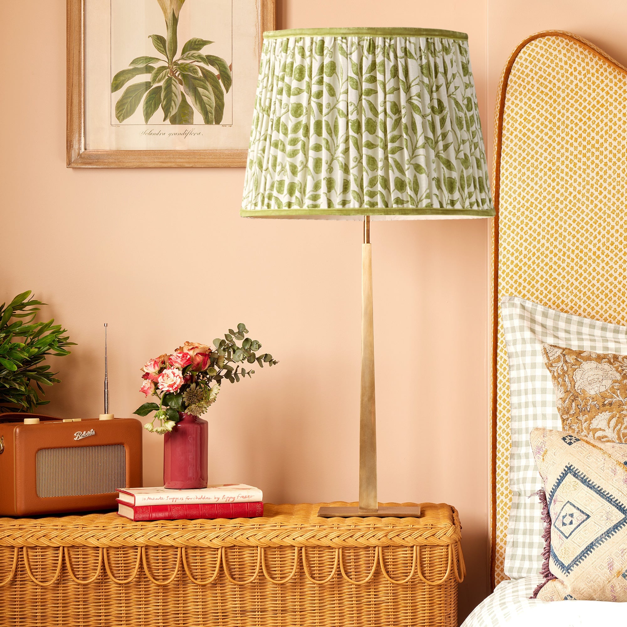Trafalgar cordless table lamp in antique brass
