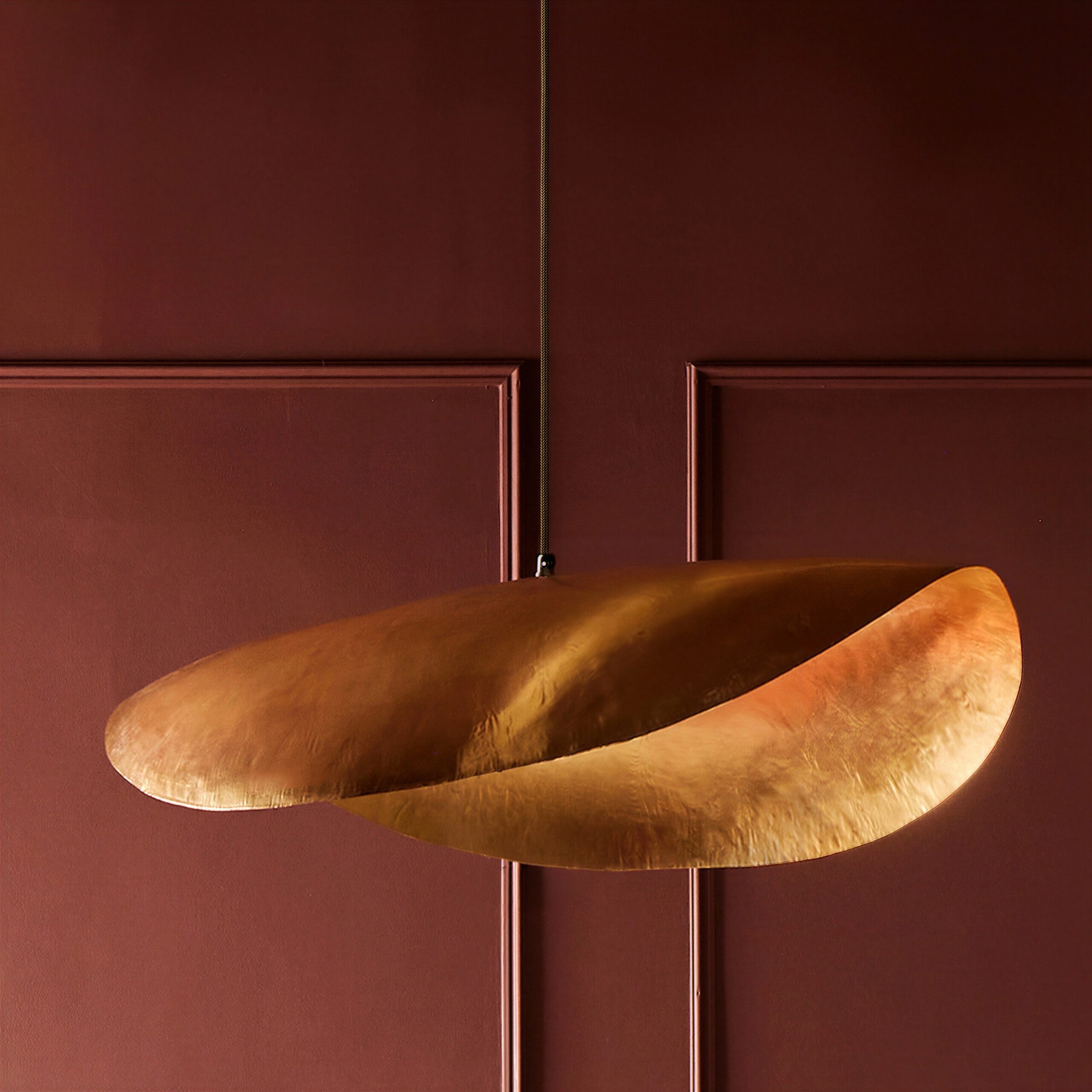 Zoltan brass pendant light from Pooky US