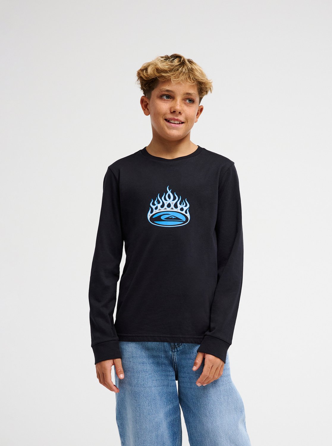 Maglietta a maniche lunghe Quiksilver Fishing nera