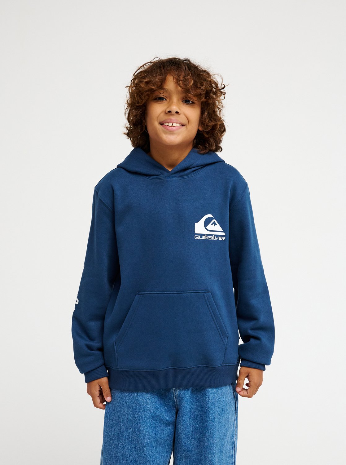 Felpa con cappuccio Quiksilver Omni Logo blu