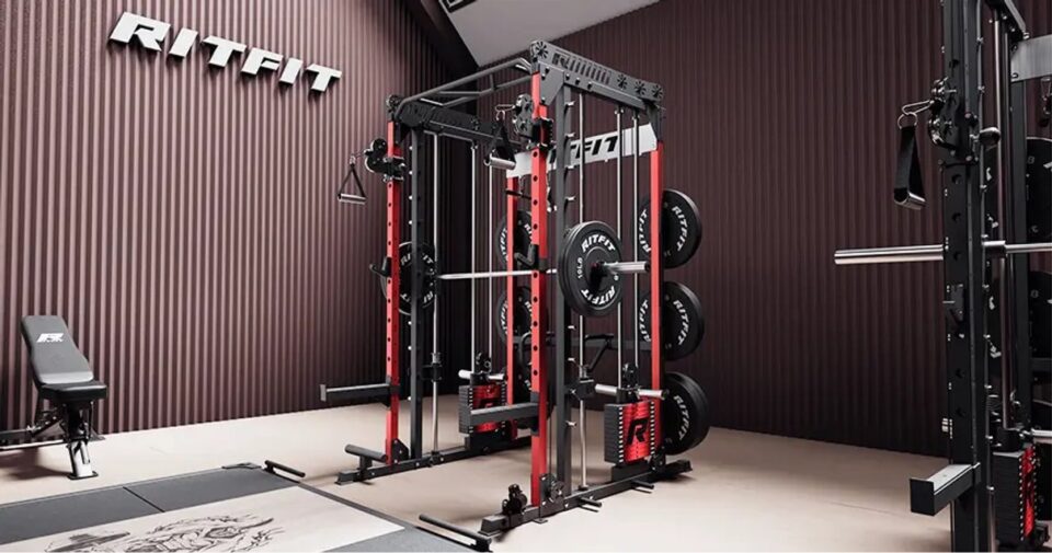 RitFit home gym equipment arranged in a room setting