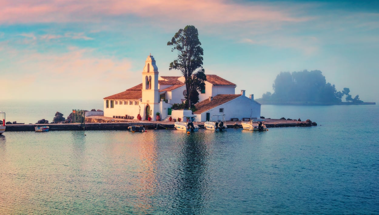 Corfu destination scene for a Terravision airport transfer