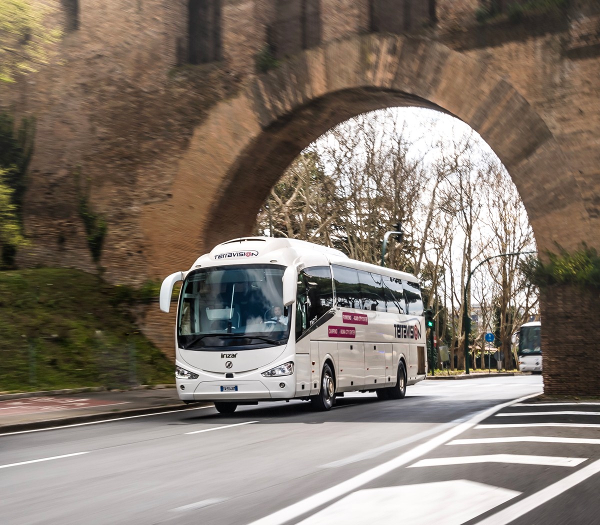 Autobus Terravision per il collegamento tra Fiumicino e Roma