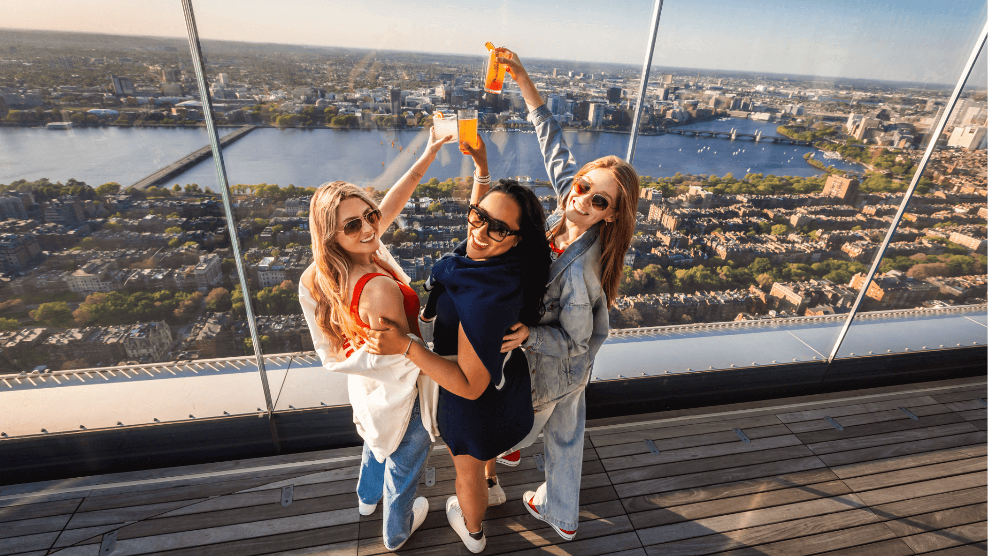 Open-air Cloud Terrace and skyline views at View Boston