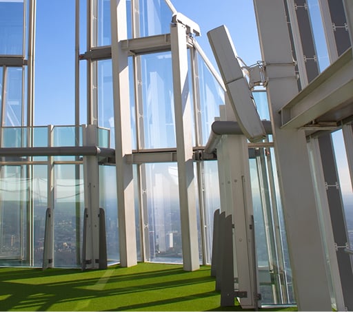 Open-air skydeck view at The View from The Shard