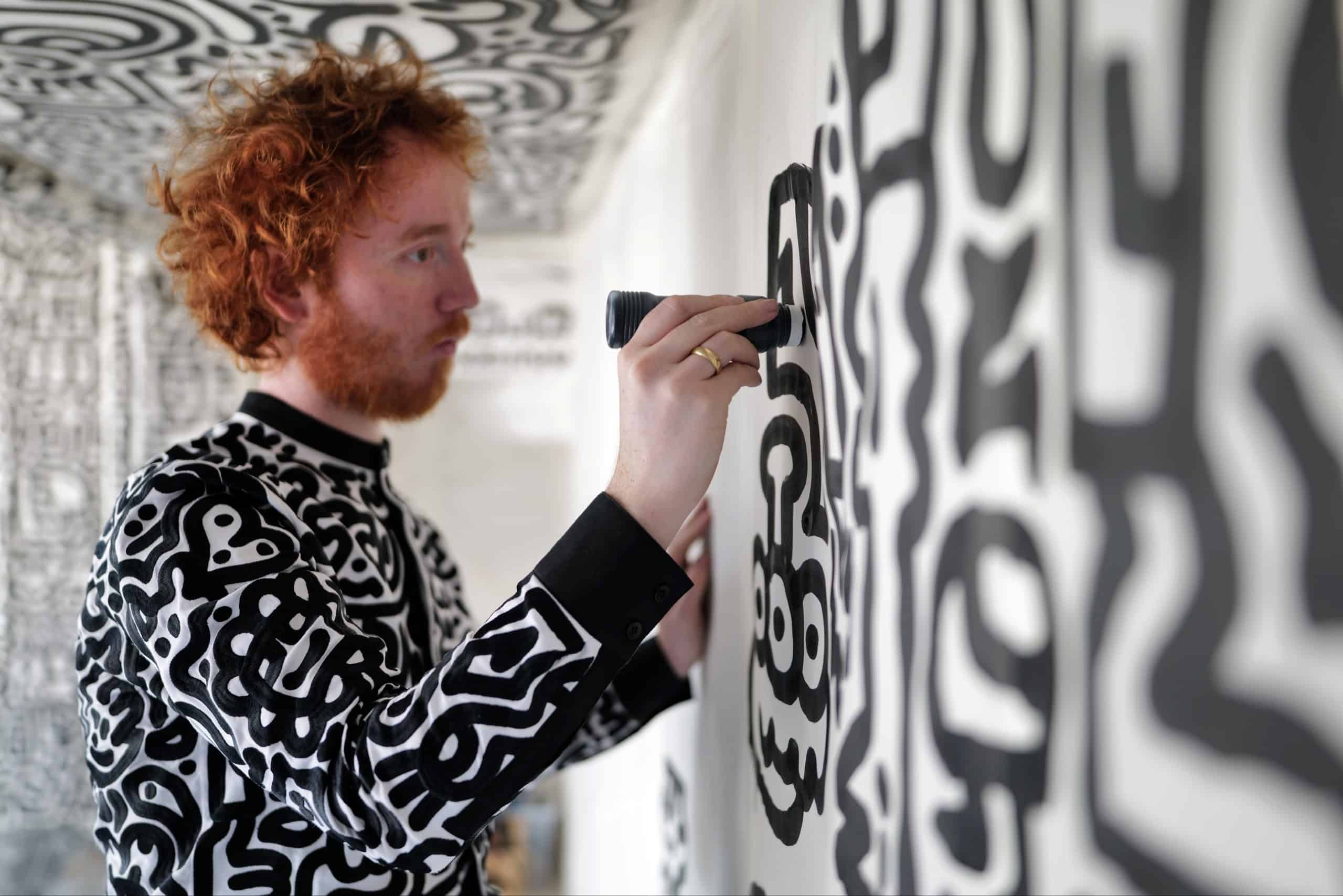 Mr Doodle artwork installation at The View from The Shard