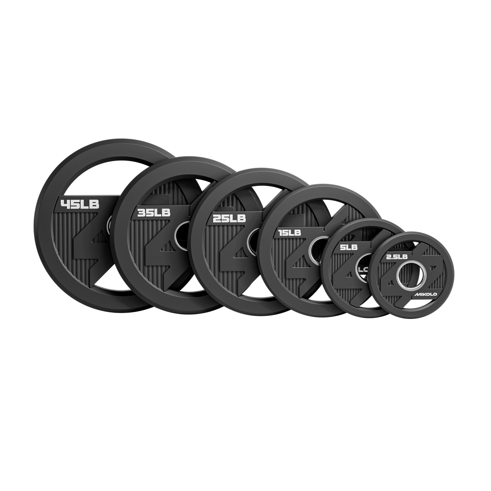 SHIELD rubber-coated Olympic grip plates