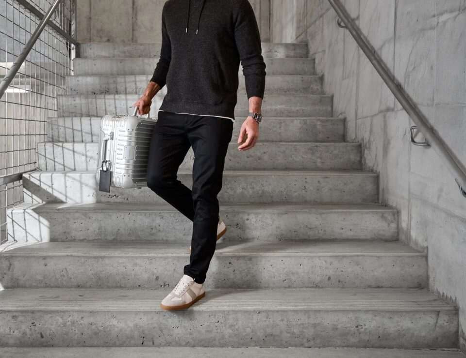 Amberjack The GAT Ivory shoe in a lifestyle setting