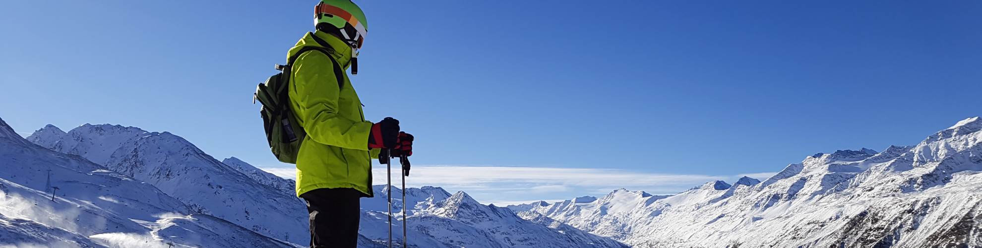 Paesaggio montano per un viaggio sugli sci