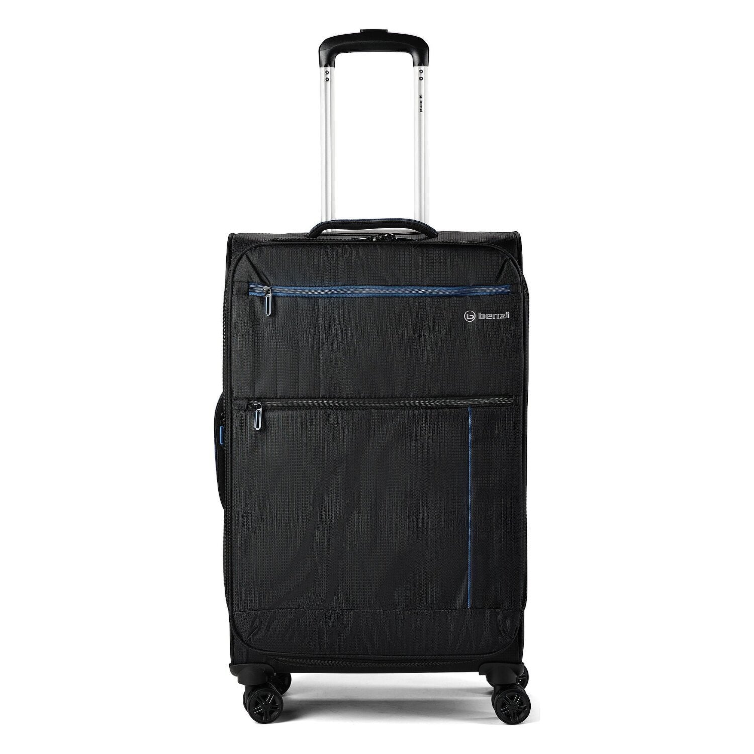 Schwarzer Trolley mit vier Rollen aus der Benzi-Reihe