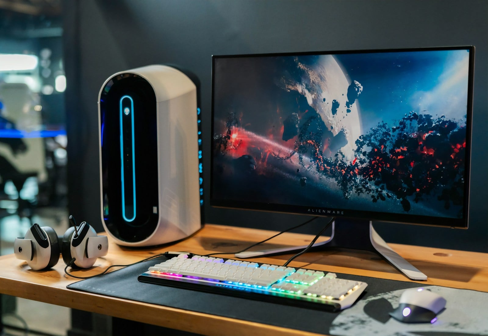 Computer workstation on a desk