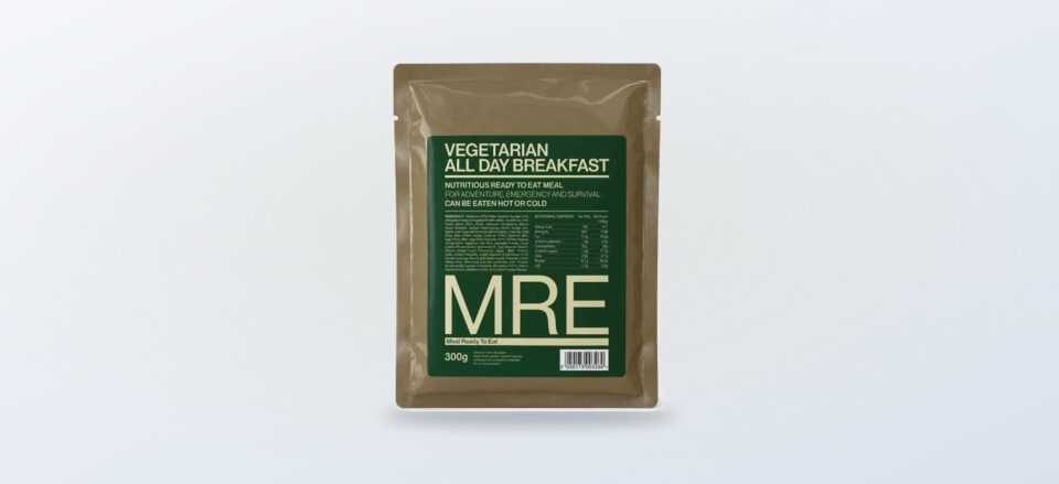 Base Camp Food vegetarian all day breakfast MRE meal pouch