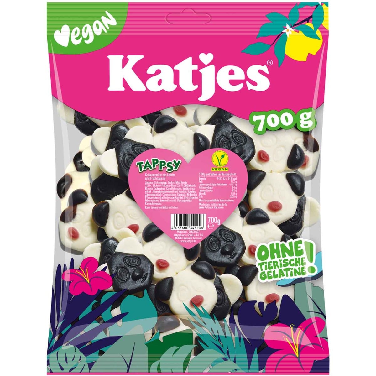 Katjes Tappsy Vegan 700-Gramm-Packung