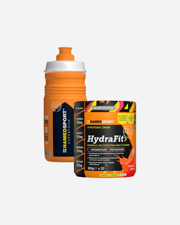Prodotti Named Sport Hydrafit con barattolo e bottiglia