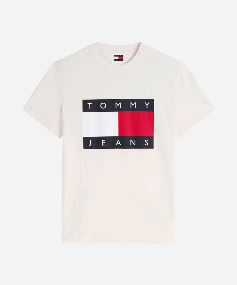 T-shirt Tommy Hilfiger Big Flag Chest M beige