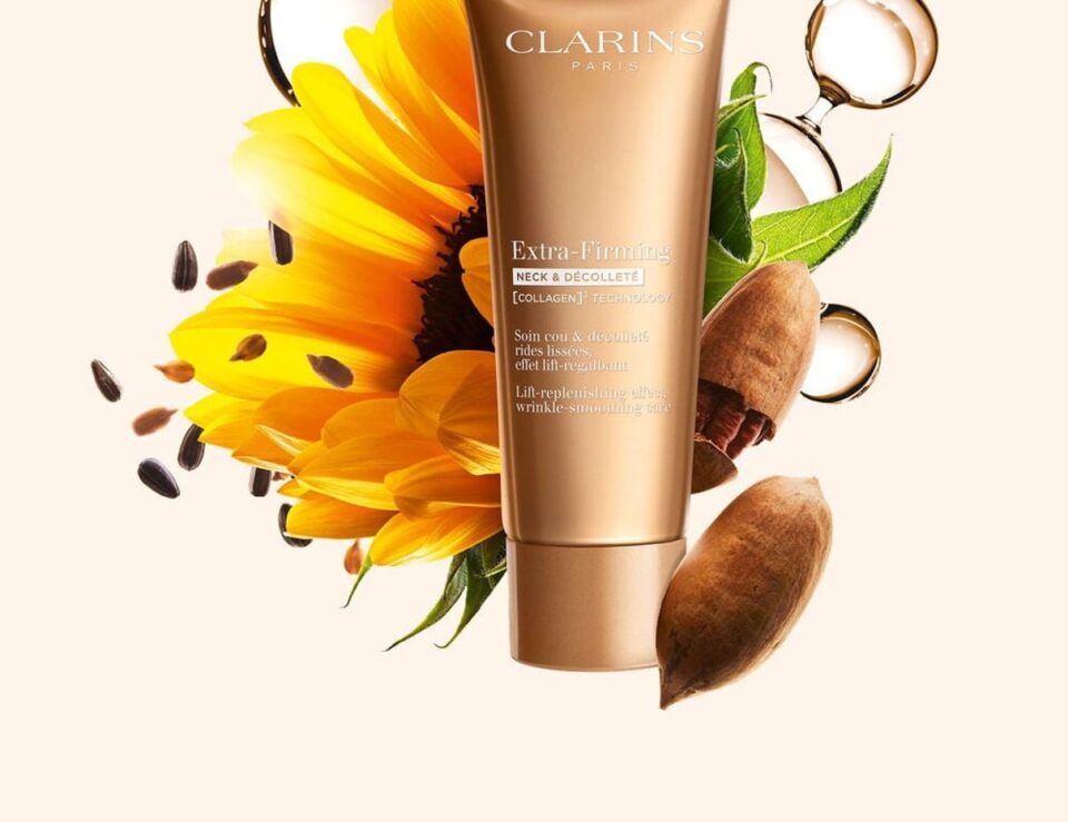 Clarins Extra-Firming Neck og Décolleté creme i emballage