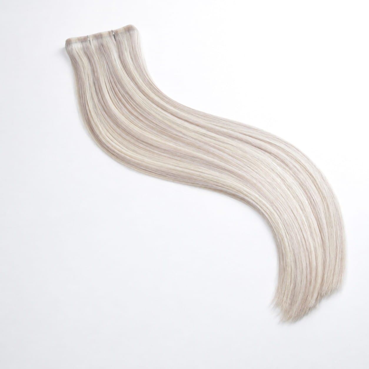 BlondeMe Remy Royale Tape Weft Hair Extensions in a cool blonde shade
