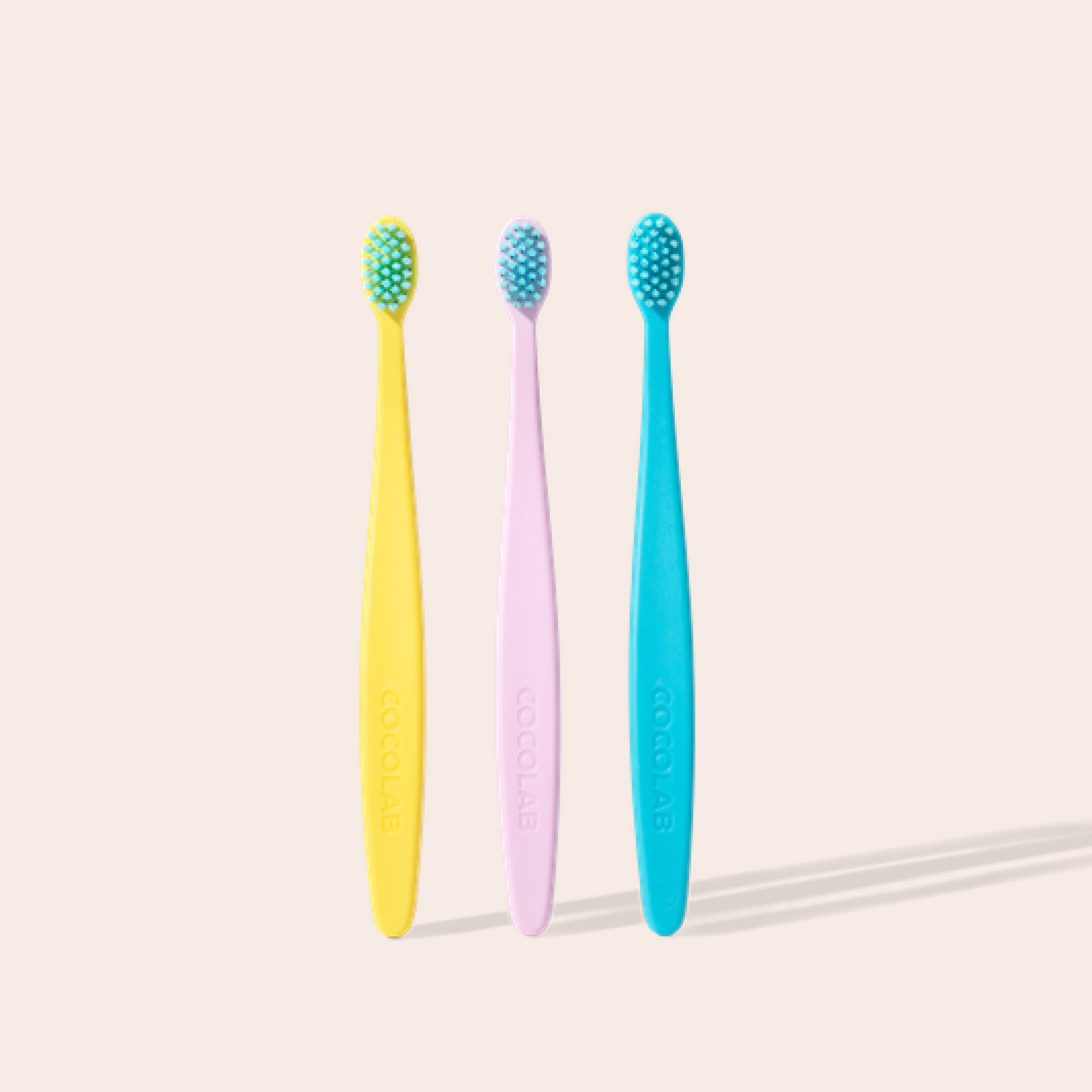 Kids Cocobrush three-pack of colorful toothbrushes