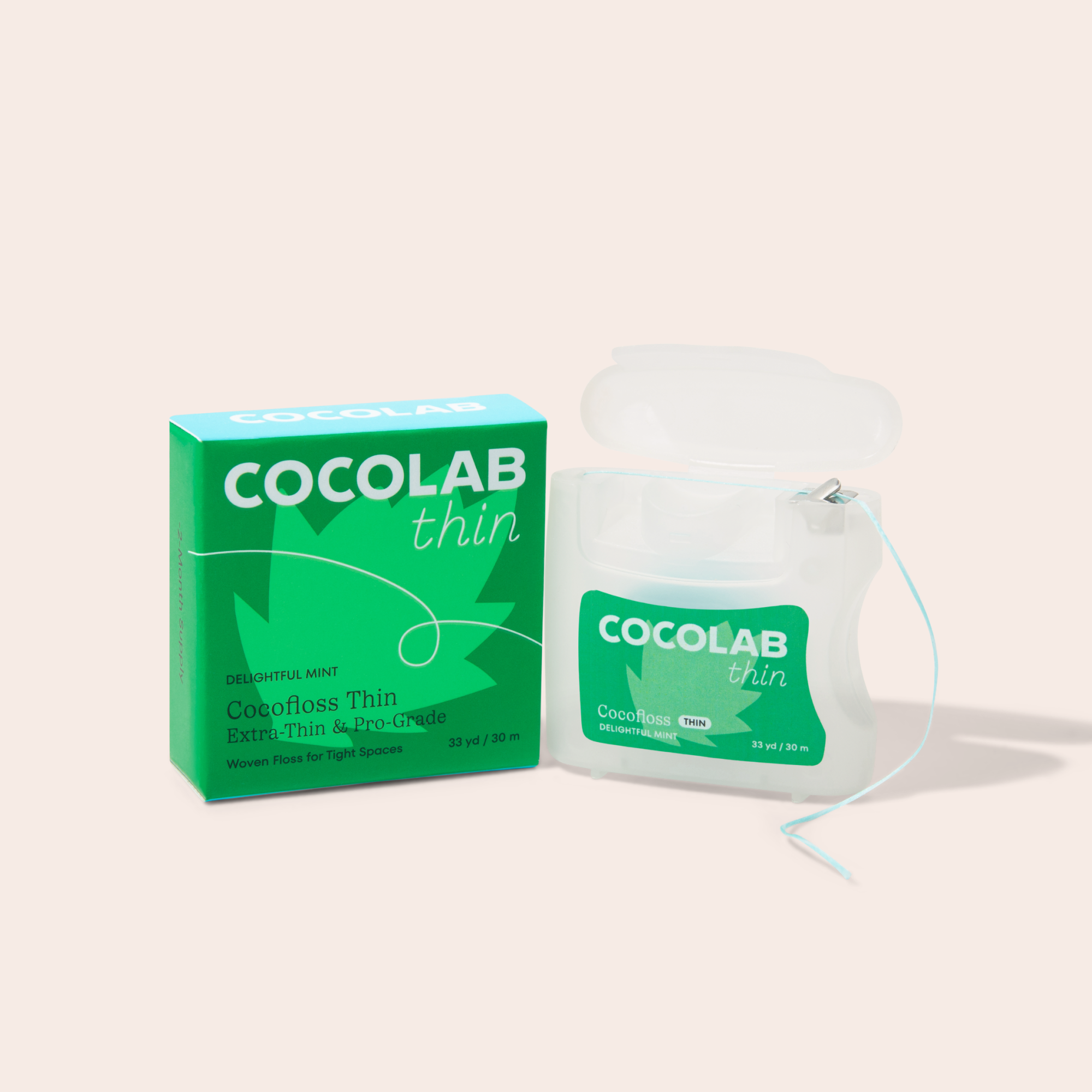 Cocofloss Thin Delightful Mint dental floss spool