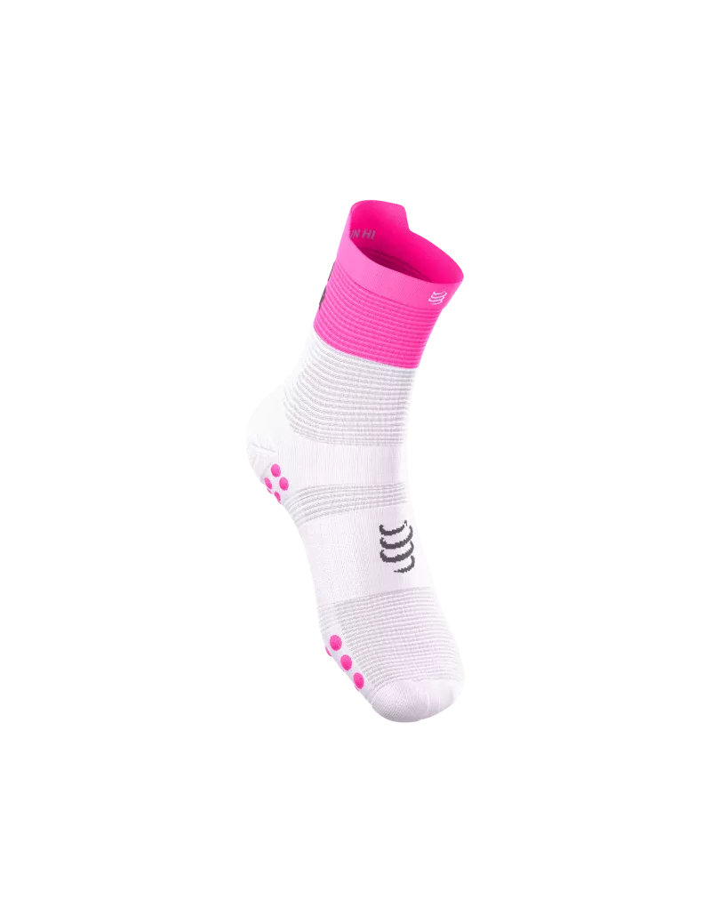 Compressport Pro Racing Socks V4.0 in neon pink