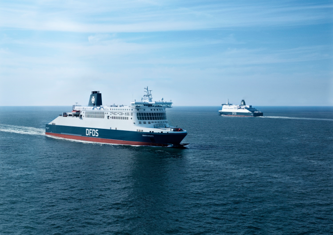 DFDS Dover Seaways ferry at sea