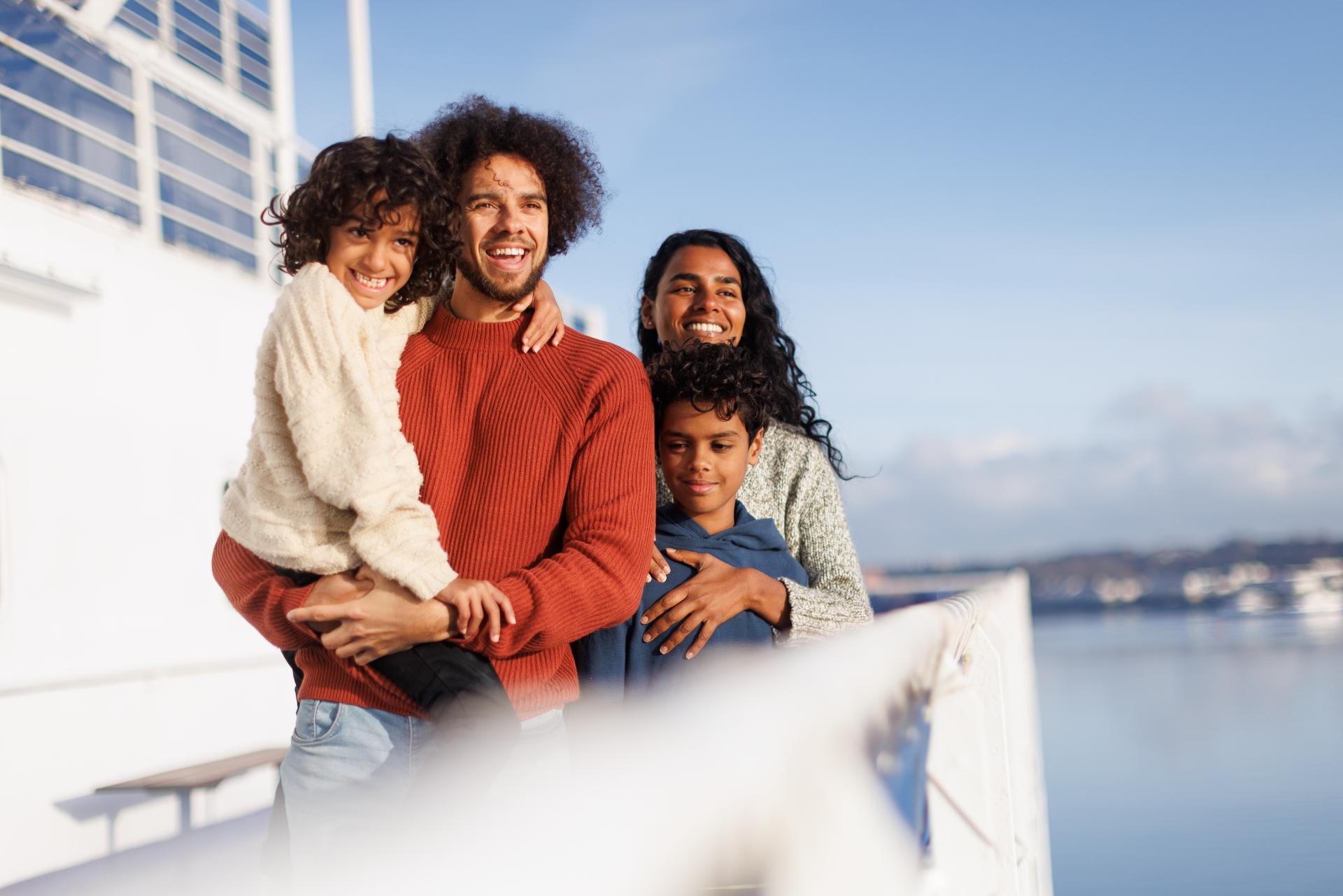 Family enjoying time onboard a DFDS ferry