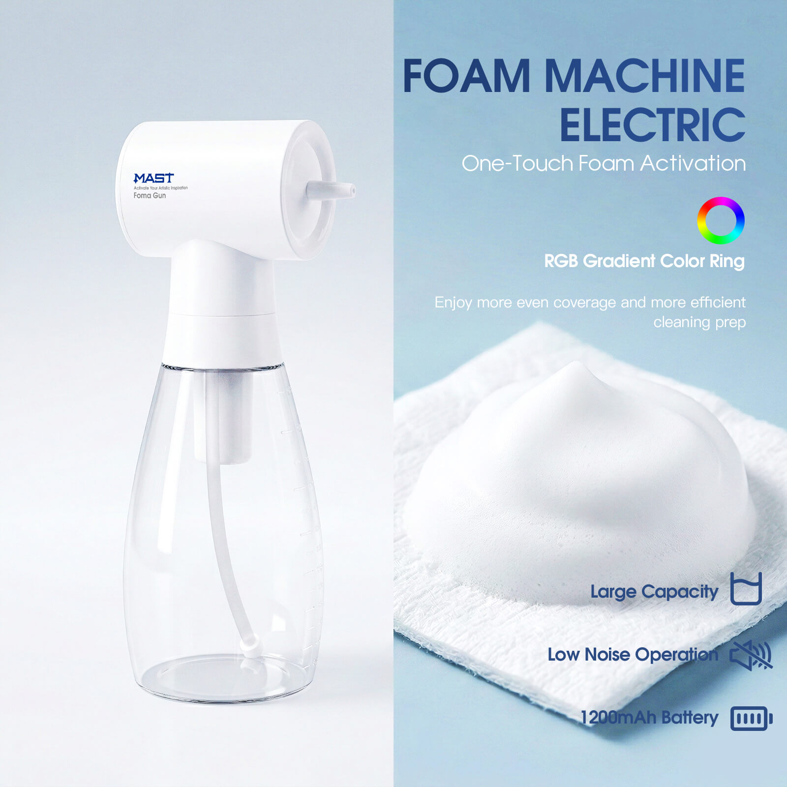 MAST foam machine for tattoo equipment cleaning