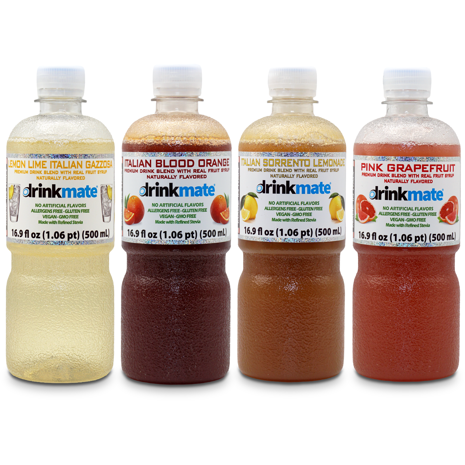 Drinkmate Premium Italian syrup variety pack bottles