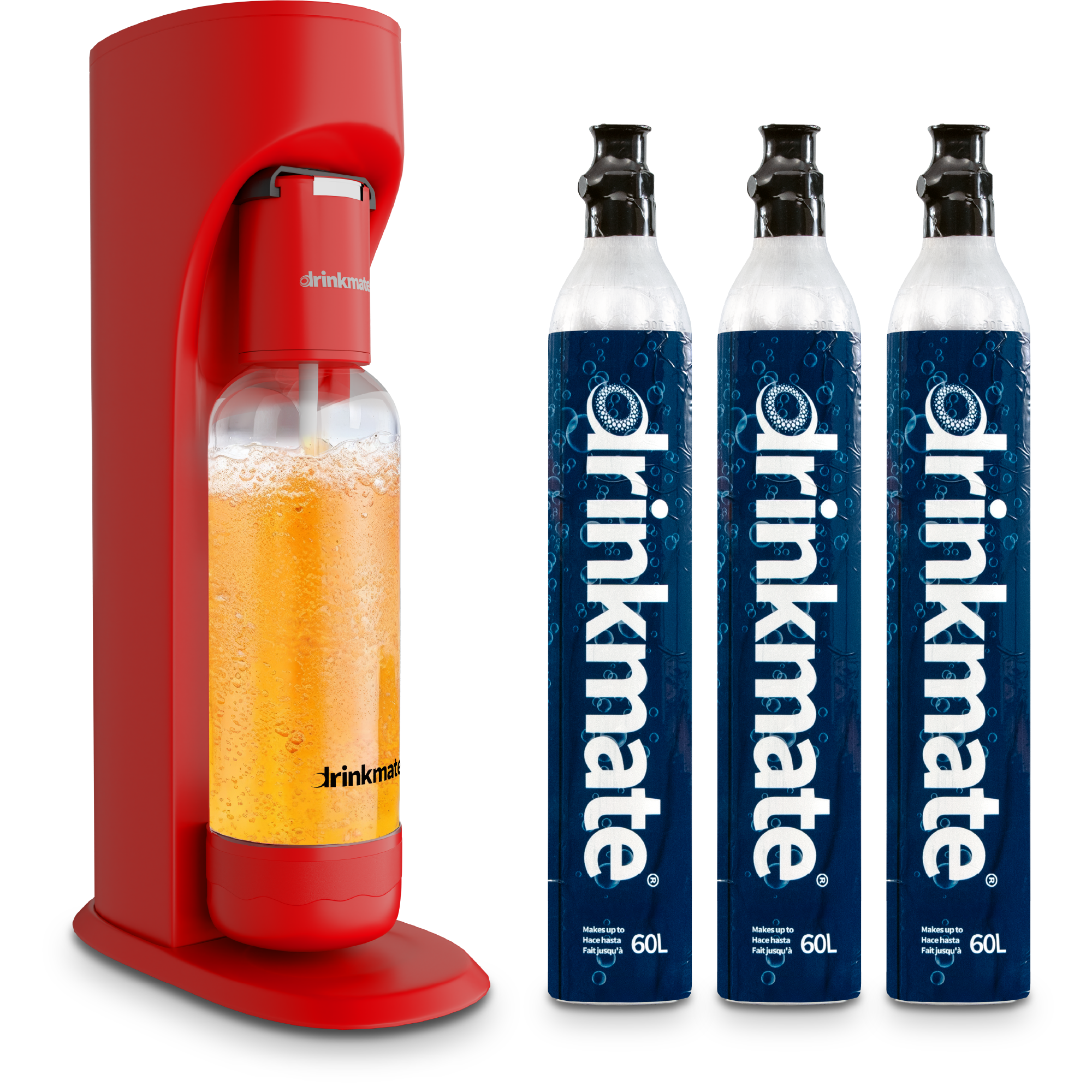 Drinkmate OmniFizz Plus Kit sparkling water maker with CO2 cylinders