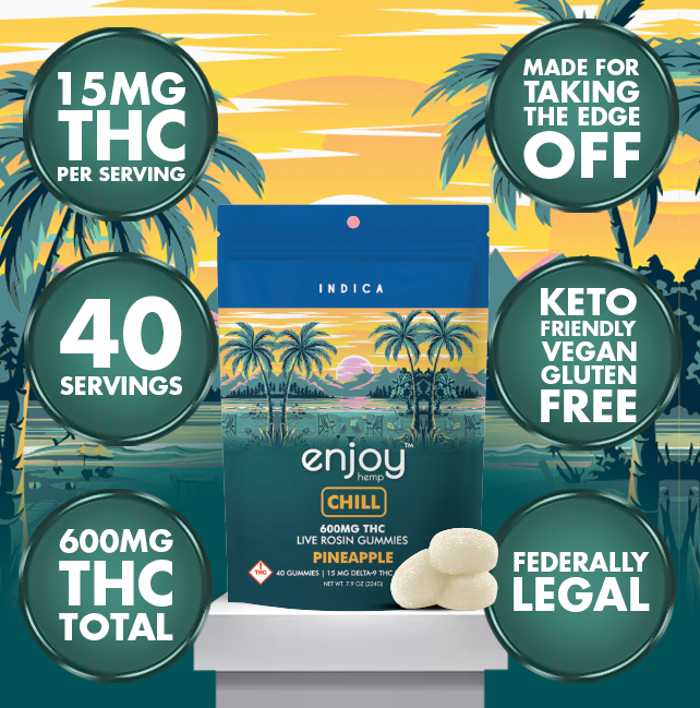 Enjoy Hemp Chill pineapple THC gummies